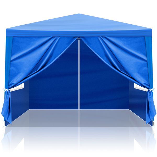 10'x10' Gazebo Waterproof Outdoor Canopy Patio Tent Party Tent for Wedding BBQ Cater, Blue
