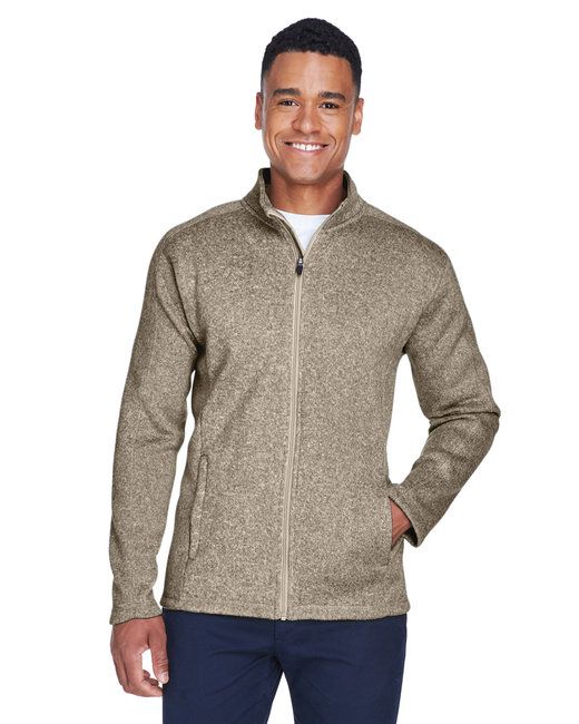 Men's Bristol Full-Zip Sweater Fleece Jacket - GREY HEATHER - S