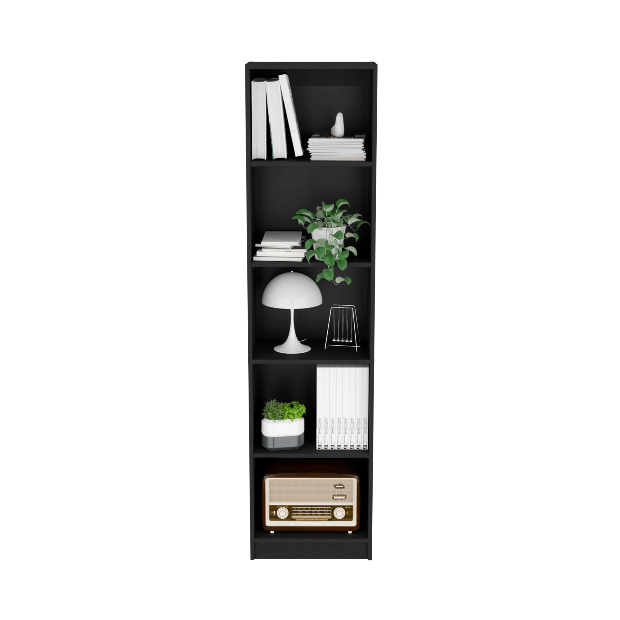 Vinton XS Bookcase Compact Bookshelf with Multiple Shelves