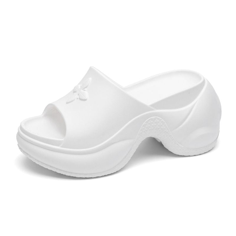 Summer new comfortable flat platform women's slippers platform platform sandals outdoor flip-flops