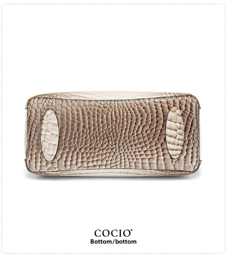 New Himalayan White Handbag Premium Texture Crocodile Cross Border Women's Bag Multi Compartment Women's Bag