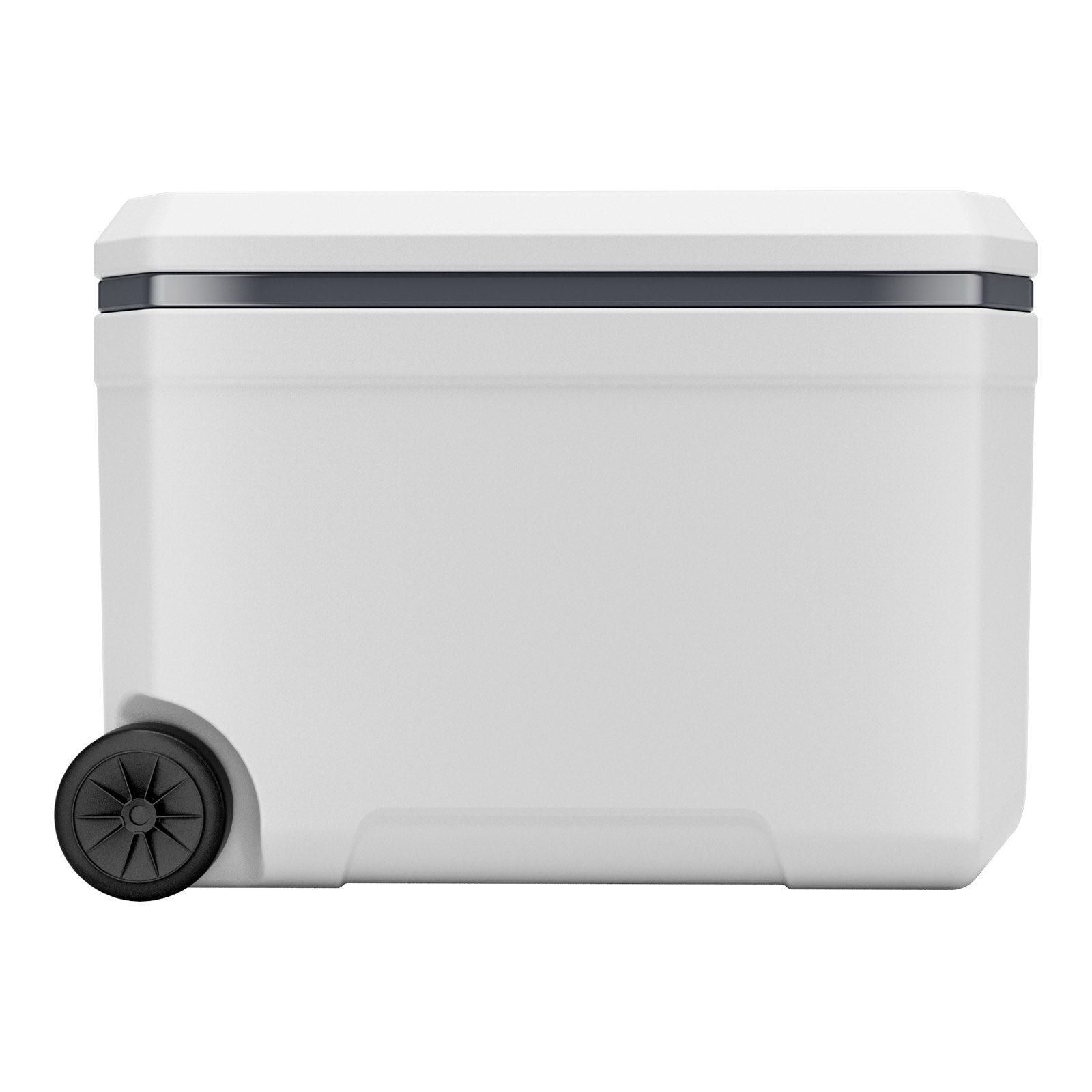 Portable Cooler 45 QT Insulated Wheeled Cooler 64 Can Capacity with Cup Holder