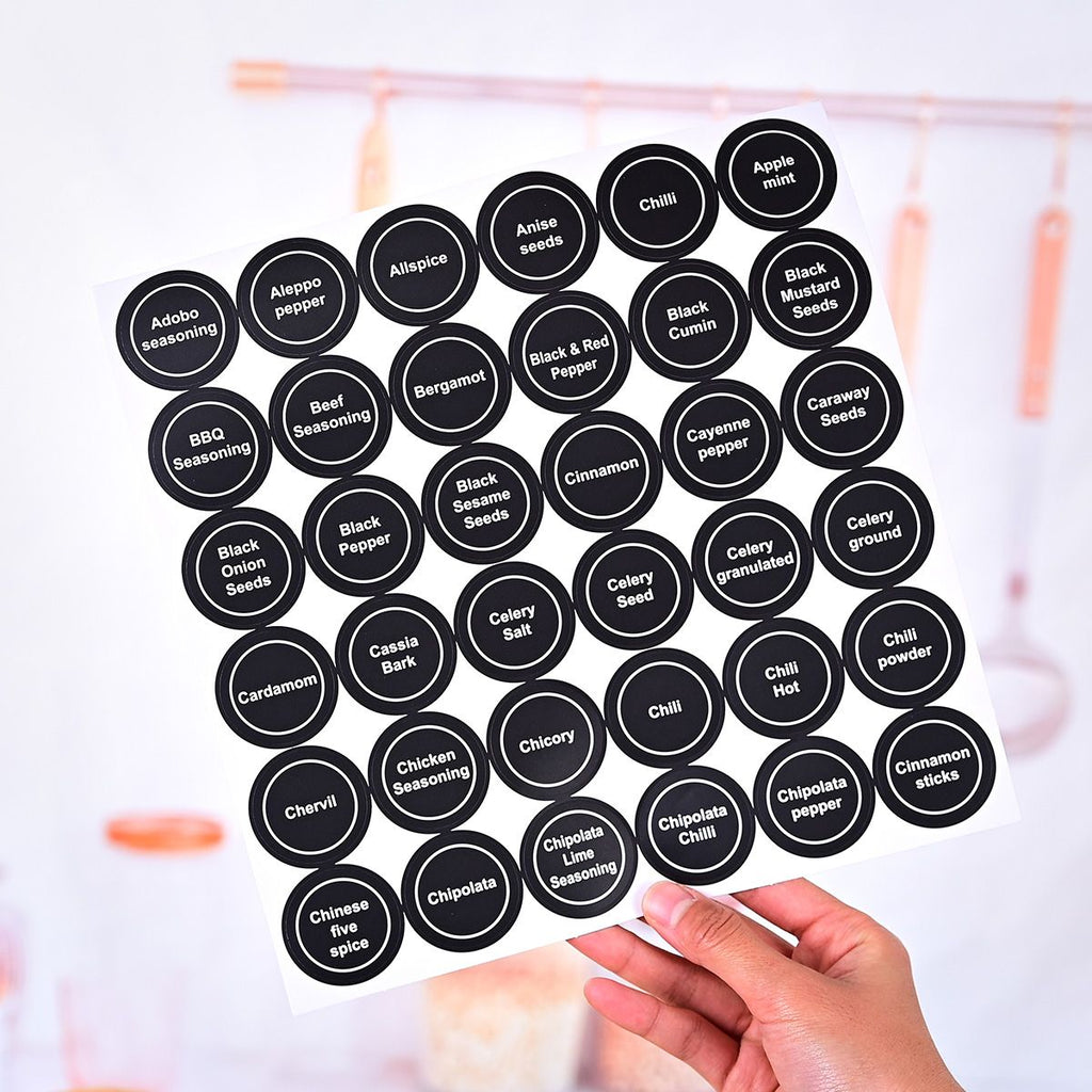 12 Pcs Round Spice Jars with Bamboo Lids and Stickers, Glass Storage Jars, Candy Jars, Coffee Jars, Salt Jars, Pepper Jars, Tea Jars