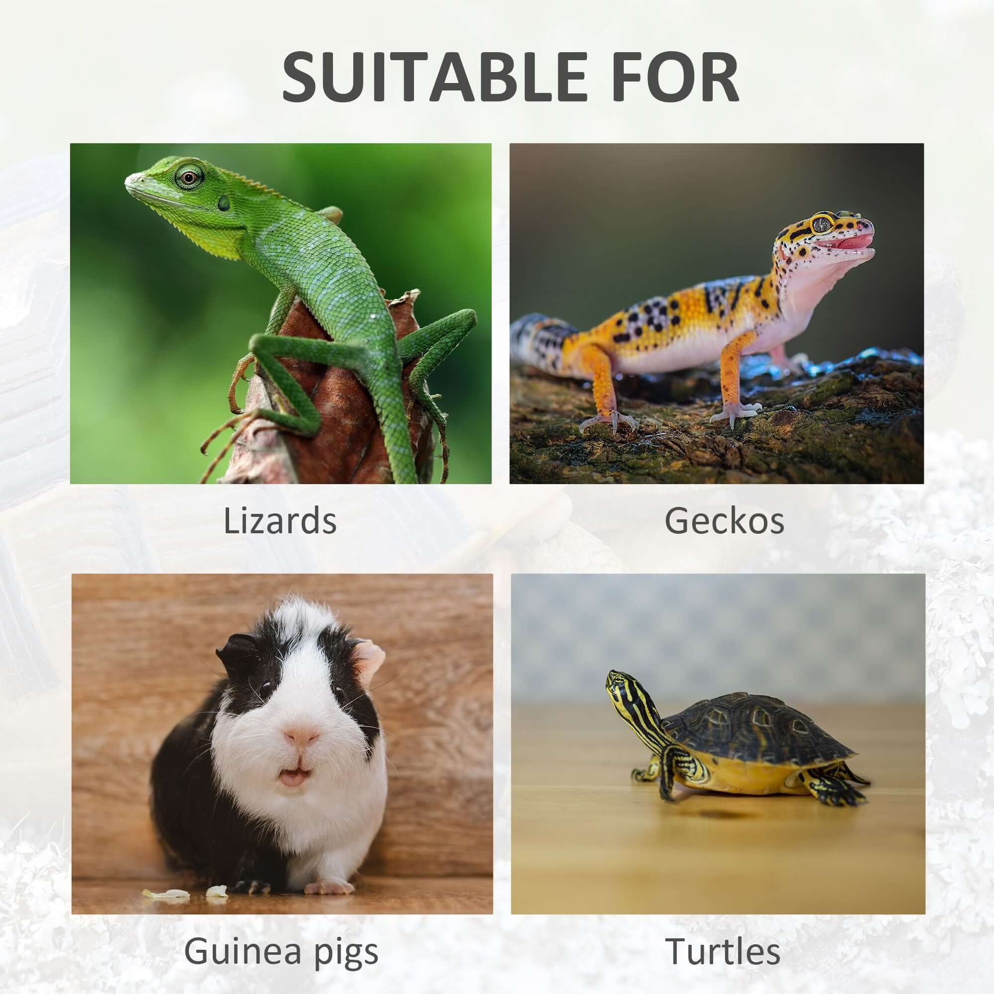 PawHut Wooden Tortoise House Indoor Turtle Habitat Enclosure Outdoor Reptile Cage Gray