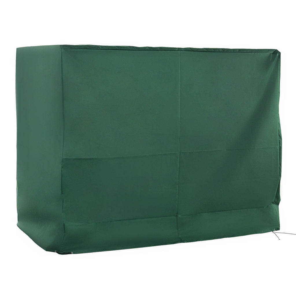 Outsunny 600D Oxford 3-Seater Patio Swing Cover Outdoor Swing Chair Cover Rain Protection Waterproof Anti-UV, Dark Green