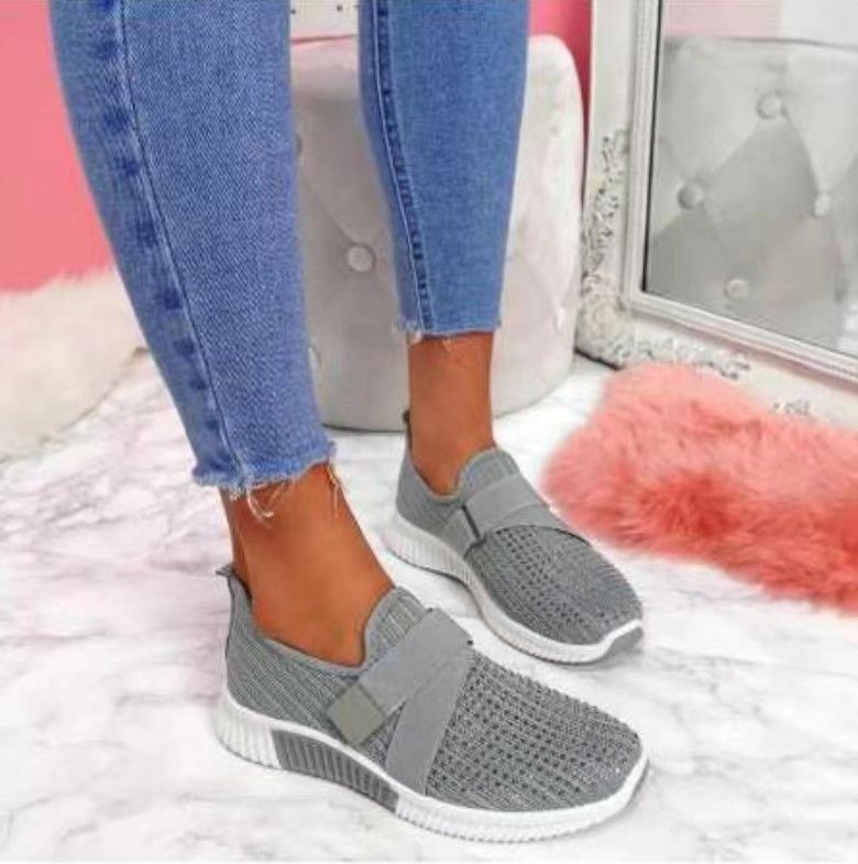 Platform Sneaker For Women, Slip-on Shoes With Orthopedic Sole Walking Shoes