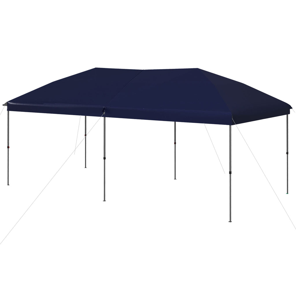 Outsunny 10' x 19' Pop Up Canopy with Easy Up Steel Frame, 3-Level Height Adjustable Event Party Tent with Carrying Bag
