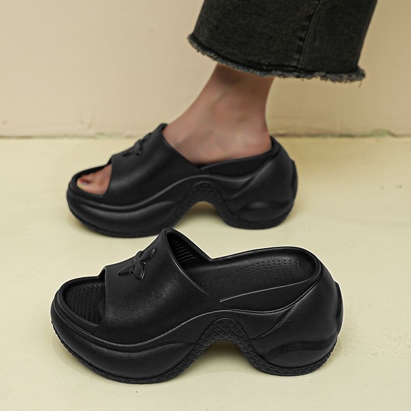 Summer new comfortable flat platform women's slippers platform platform sandals outdoor flip-flops