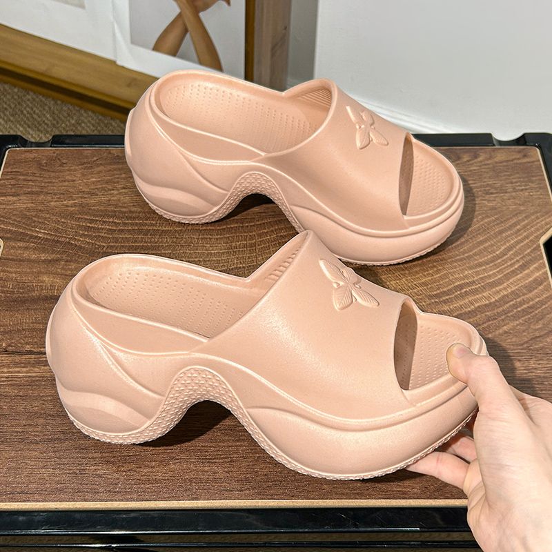 Summer new comfortable flat platform women's slippers platform platform sandals outdoor flip-flops
