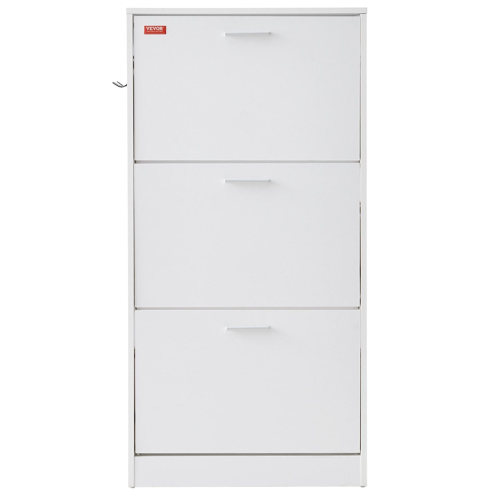 VEVOR Shoe Cabinet with 3 Flip Drawers, Shoe Storage Cabinet for Entryway, Free Standing Shoe Storage Organizer with Side Hooks for Heels, Boots, Slippers in Hallway, Living Room
