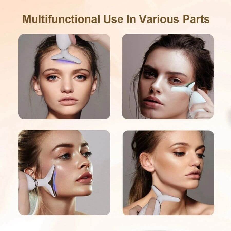 Face and Neck Massager 3 Colors EMS Beauty Device Lifting Tighten Facial Massagers Wrinkle Remover Reduce Double Chin Devices for Woman