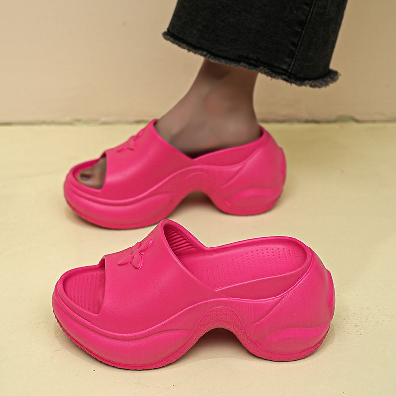 Summer new comfortable flat platform women's slippers platform platform sandals outdoor flip-flops
