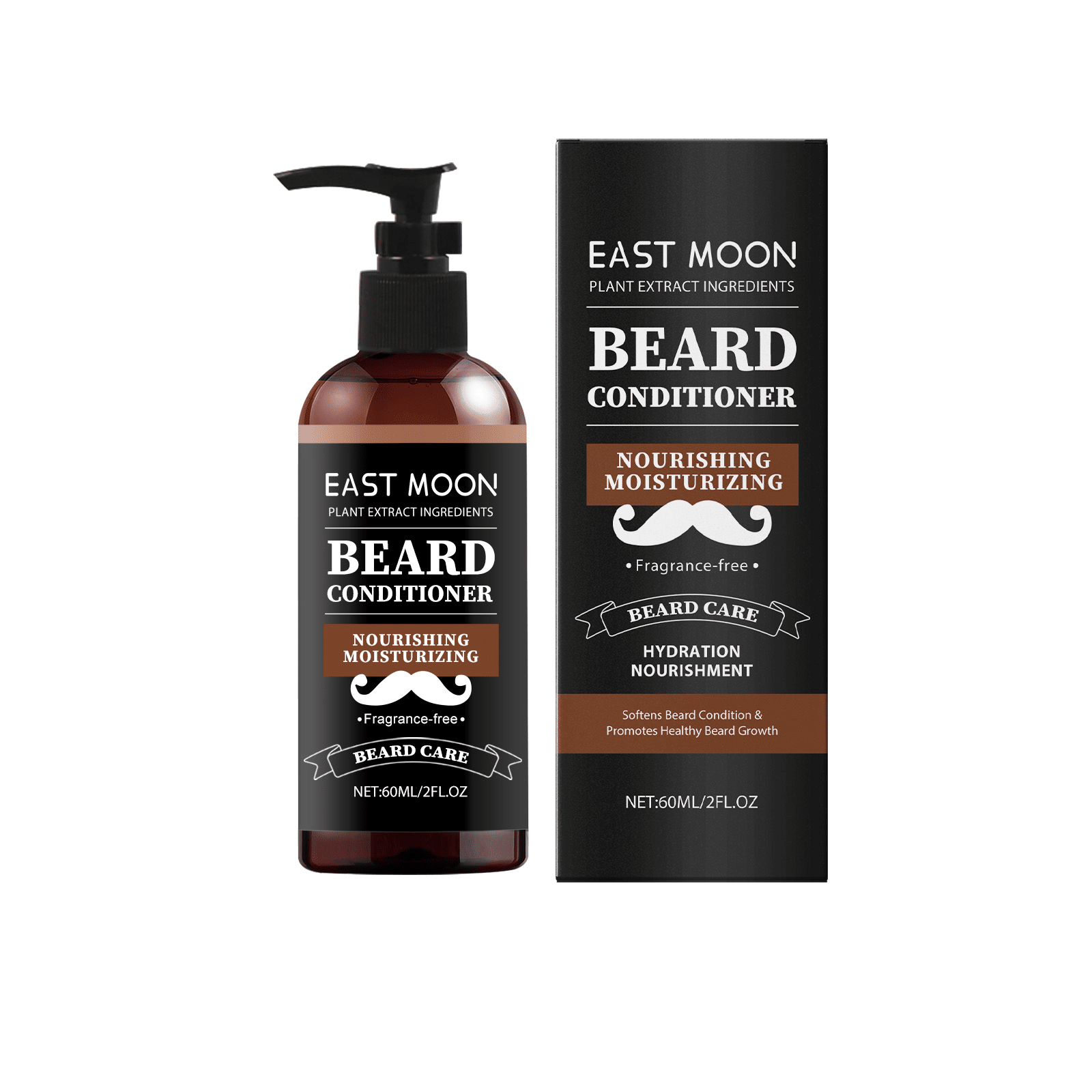 East Moon Men's Beard Care Nourishes Moisturizing Soft Gloss Soothing Moisturizing Gentle Care