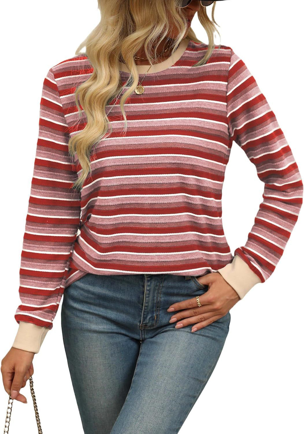 Womens Long Sleeve Shirts Fall 2024 Casual Tops Fashion Fall Outfits Blouses Clothes