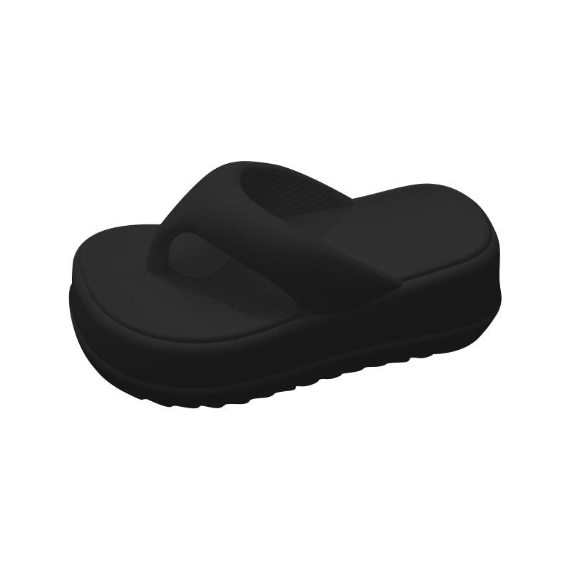 Summer new height-up women's flip-flops fashion trend everything with beach shoes slippers