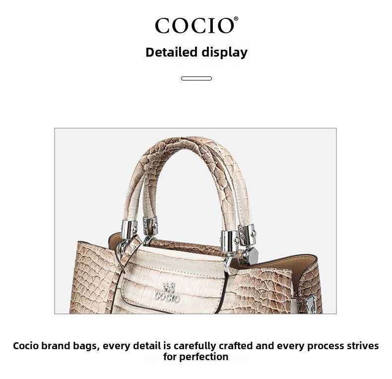 New Himalayan White Handbag Premium Texture Crocodile Cross Border Women's Bag Multi Compartment Women's Bag