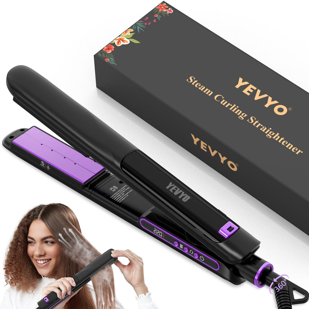 Steam Straighteners for Hair, Professional Salon Titanium Vapor Straightening Irons, High-end Salon Water Light Steam Flat Iron | 24 Hour Anti-frizz | Make Hair Smooth and Adds Shine