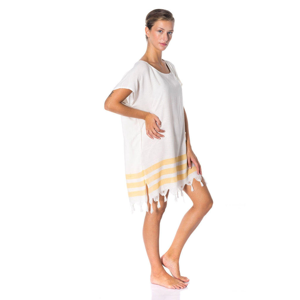 All Cotton Swimsuit Cover Ups for Women Short Sleeve Beach Dress