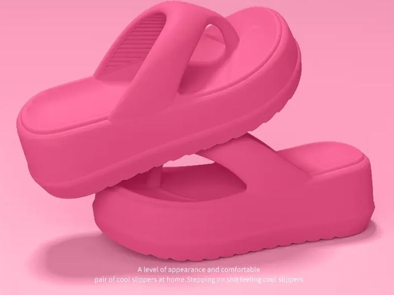 Summer new height-up women's flip-flops fashion trend everything with beach shoes slippers