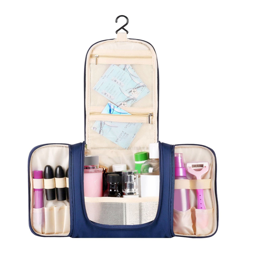 Travel Makeup Bags Portable Cosmetics Organizer Bag w/Hang Hook Handstrap Waterproof Toiletry Wash Bag for Women