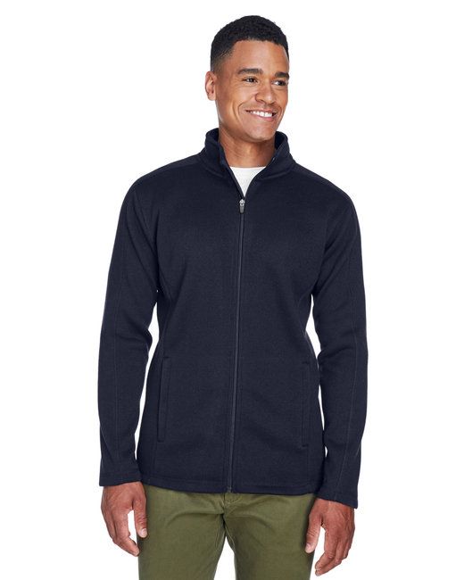 Men's Bristol Full-Zip Sweater Fleece Jacket - GREY HEATHER - S
