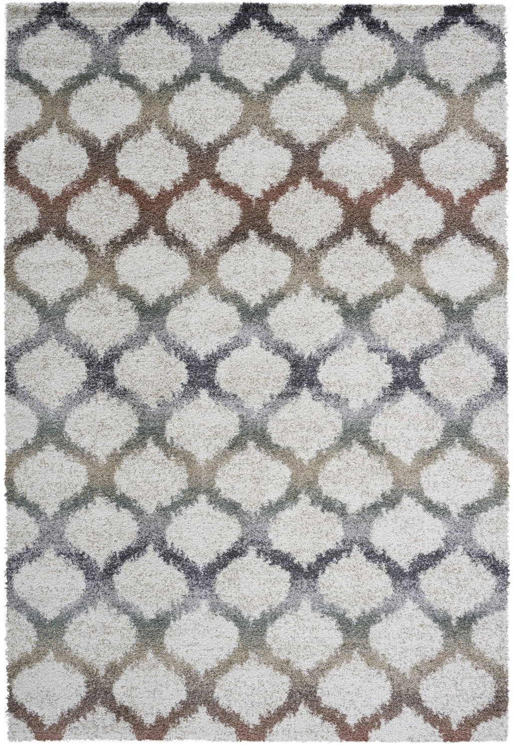 Granada Rayann Ivory, Rust, Beige, Gold, Green, Gray and Charcoal Polypropylene Area Rug