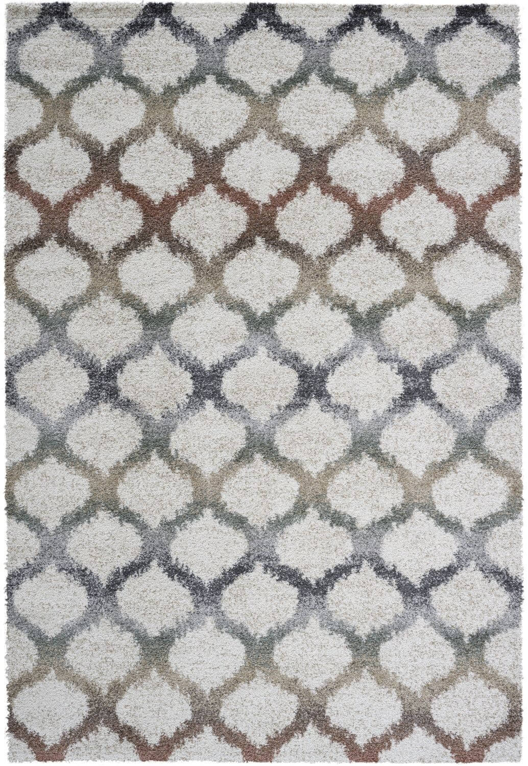Granada Rayann Ivory, Rust, Beige, Gold, Green, Gray and Charcoal Polypropylene Area Rug
