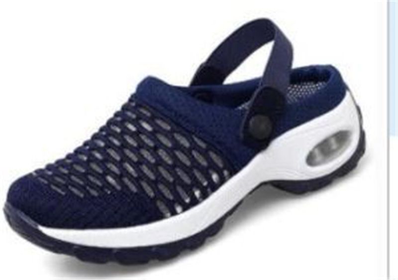 2024 New Summer Baotou After The Empty Net Surface Daily Drag A Slip-on Half Drag Air Cushion Women's Shoes Outside Penetration