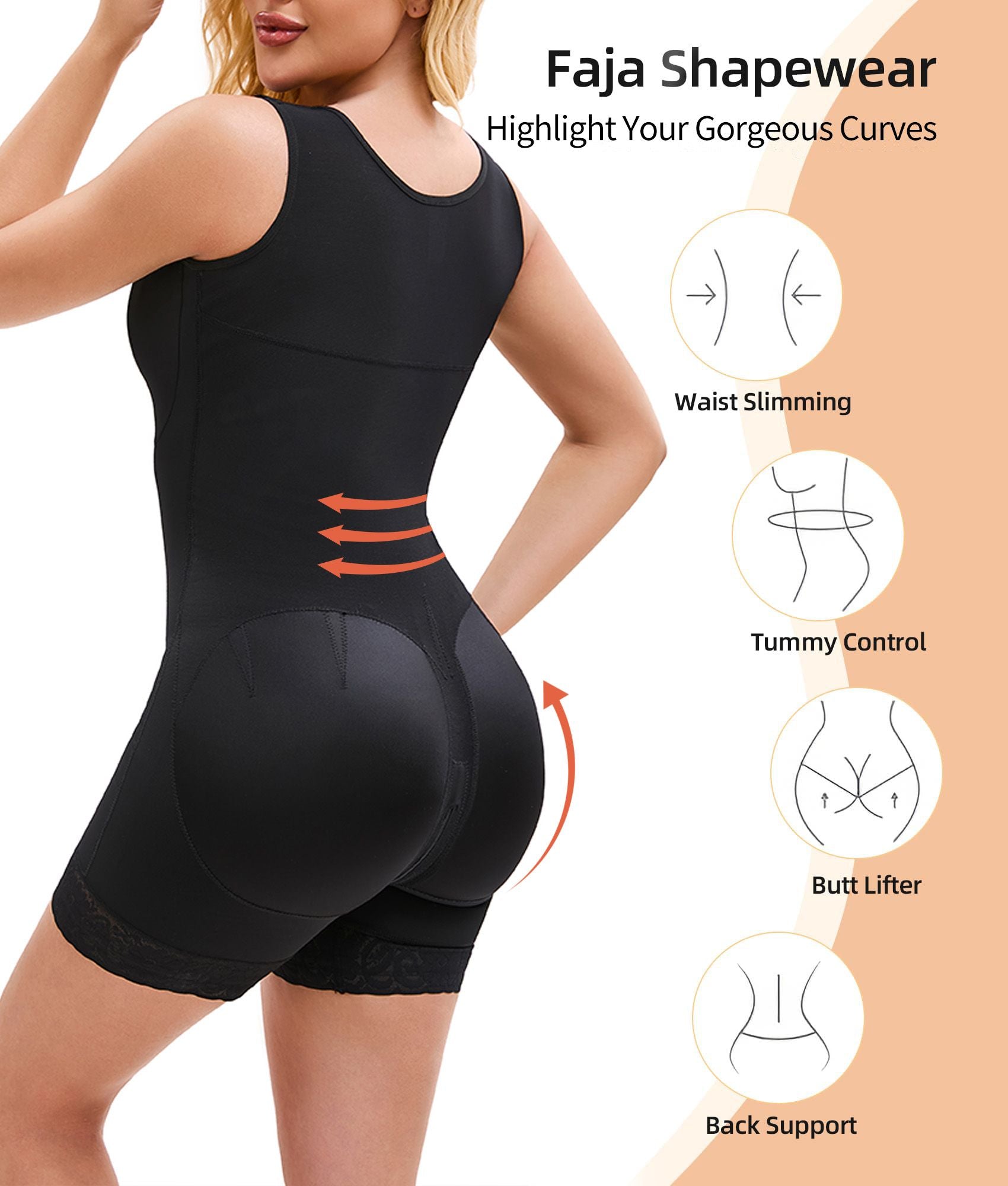 Fajas Colombianas Shapewear for Women Tummy Control Post Surgery Full Body Shaper Butt Lifter with Zipper Crotch skimsbodysuits solleonnewfajascurve elegant figure fajas melibelt bodysuitfajashaper