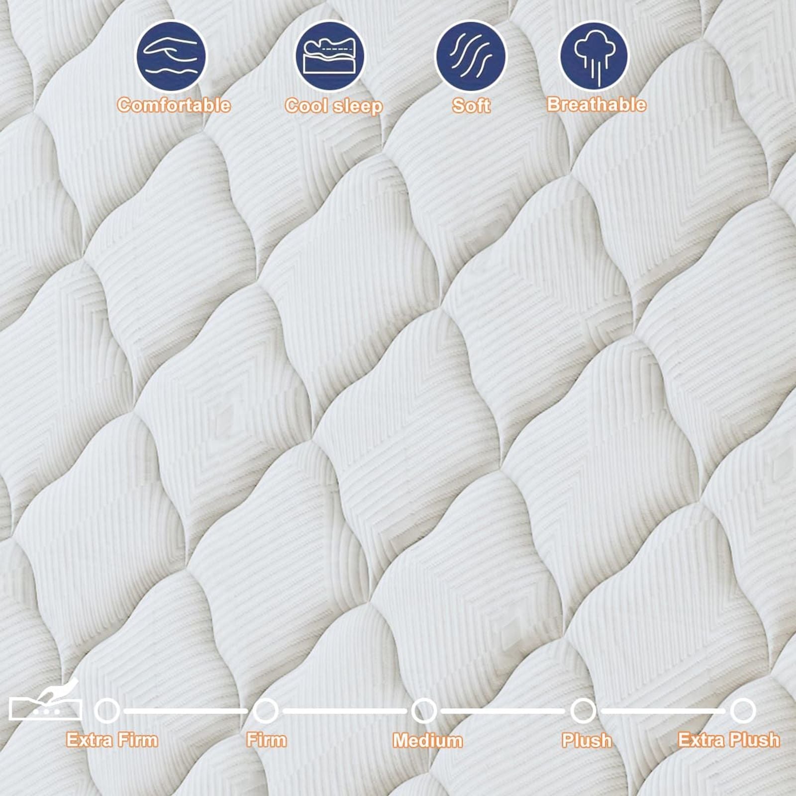 Queen Mattress, 12-Inch Hybrid in A Box | Medium Firm, Cooling Comfort & Motion Isolation, Pocketed Springs, Edge Support | CertiPUR-US Certified, Back Pain Relief | 100-Night Trial