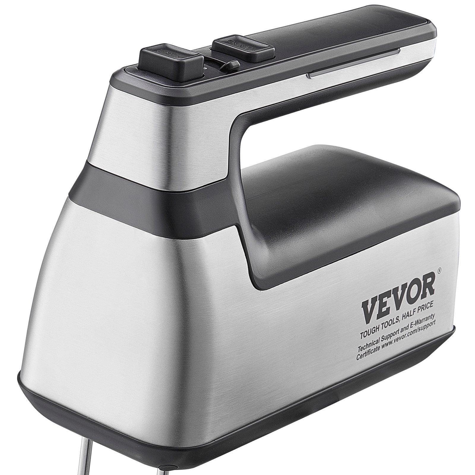 VEVOR Cordless Electric Hand Mixer, 250W, Continuously Variable Electric Handheld Mixer, with Turbo Boost Beaters Dough Hooks Storage Bag, Baking Supplies for Whipping Mixing Egg Cookie Cake Cream