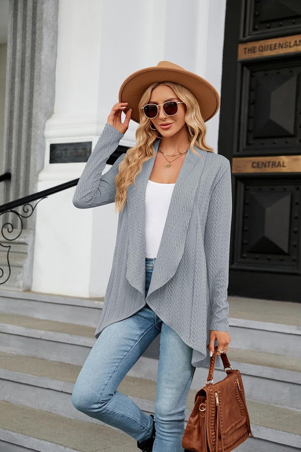 Cardigan for Women Long Sleeve Sweaters Casual Lightweight Knit Open Front Fall Fashion Outfits