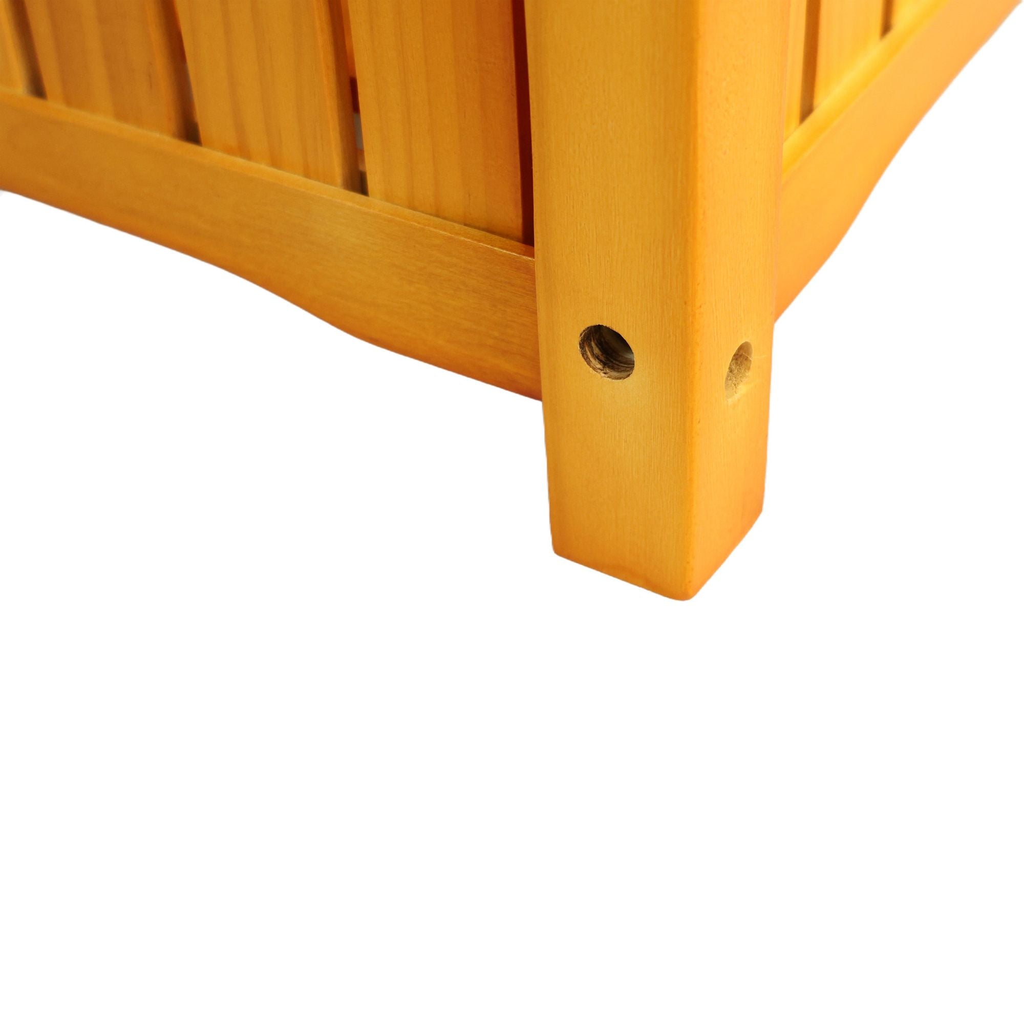 Wood Outdoor Square Wooden Flower and Herb Pot for Garden, Porch and Patio - Outside Plant and Vegetable Container ,Planter,Teak