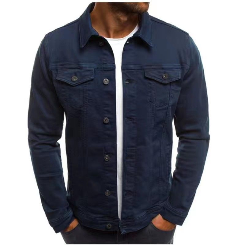 Mens Denim Jeans Jacket Short Slim Fit