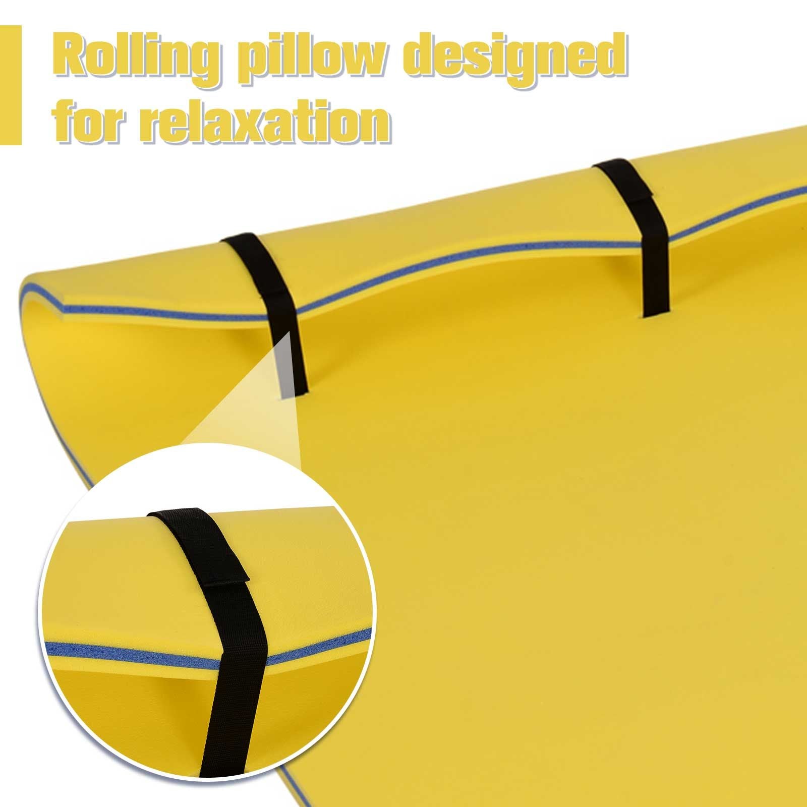 Floating Water Mat 10' x 5' 3-Layer Pool Float Foam Raft Thick for Swimming Lake Ocean Yellow