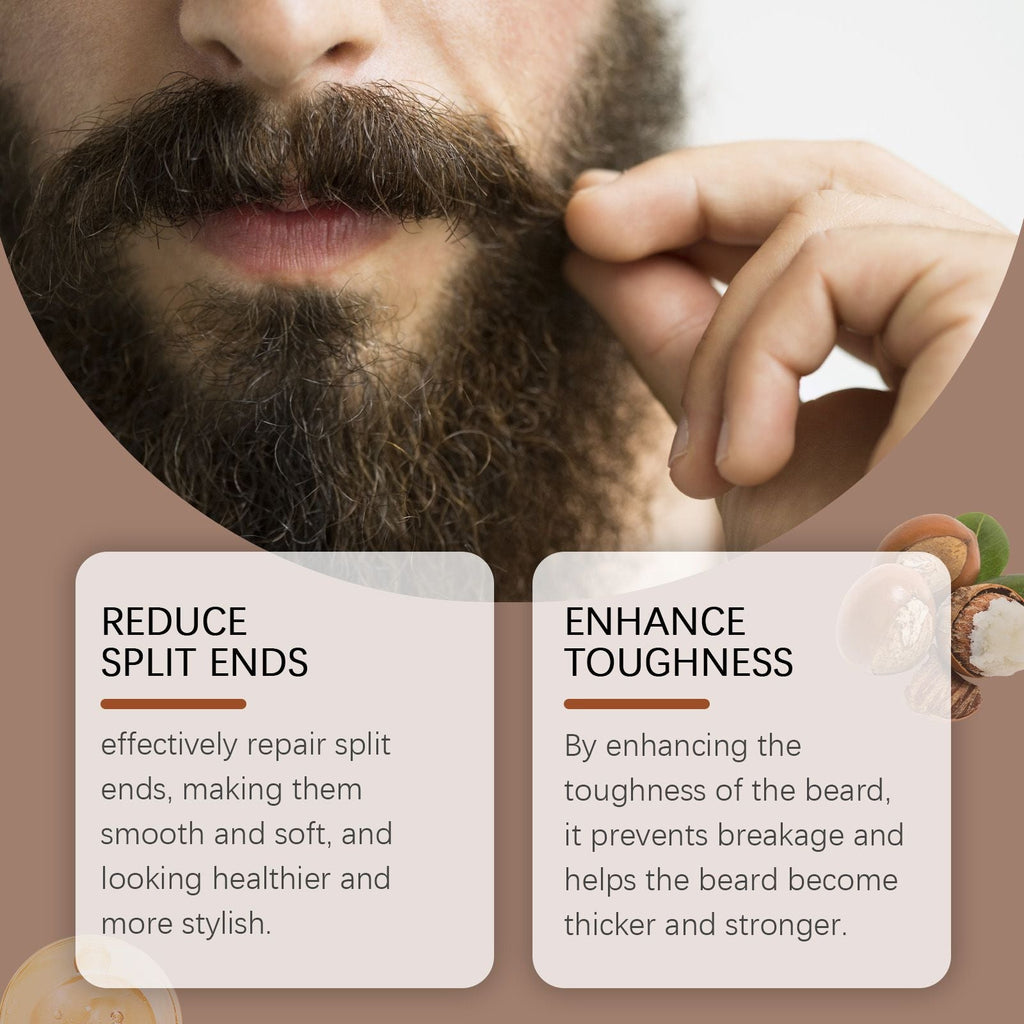 East Moon Men's Beard Care Cream Wax Moisturizing, Soft And Smooth Clean Beard Shine And Soft Care