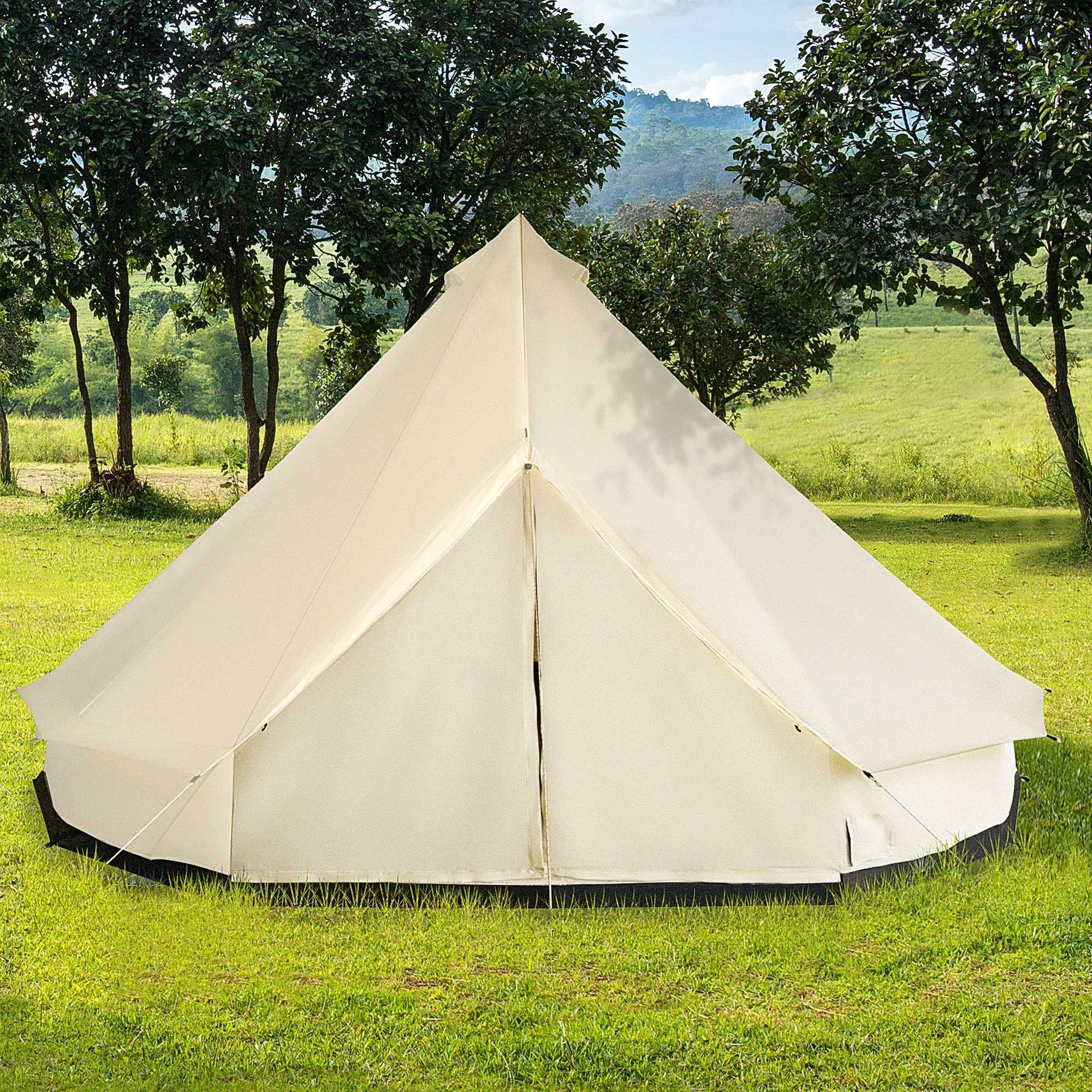 16.5' Large Family Tent 10 Persons Waterproof Teepee Bell Tents Hunting Camp Huge Four Season