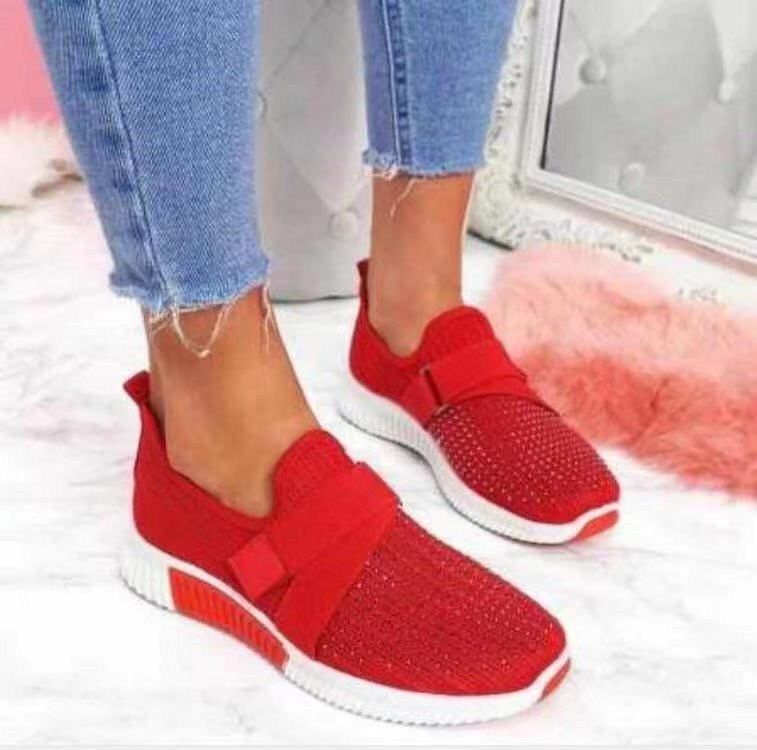 Platform Sneaker For Women, Slip-on Shoes With Orthopedic Sole Walking Shoes