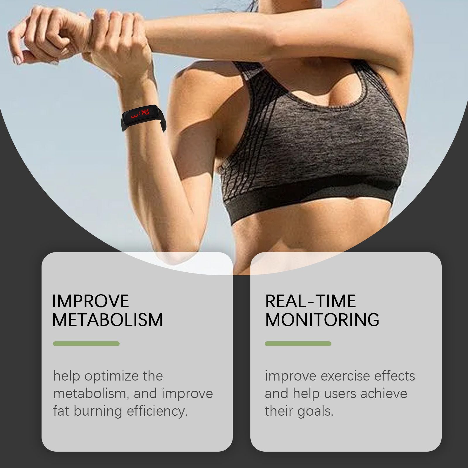 Houkea Fashion Sports Watch All Fashion Outdoor Fitness Sports Daily Time Management Convenient Watch