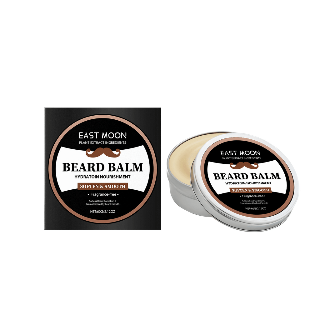East Moon Men's Beard Care Cream Wax Moisturizing, Soft And Smooth Clean Beard Shine And Soft Care