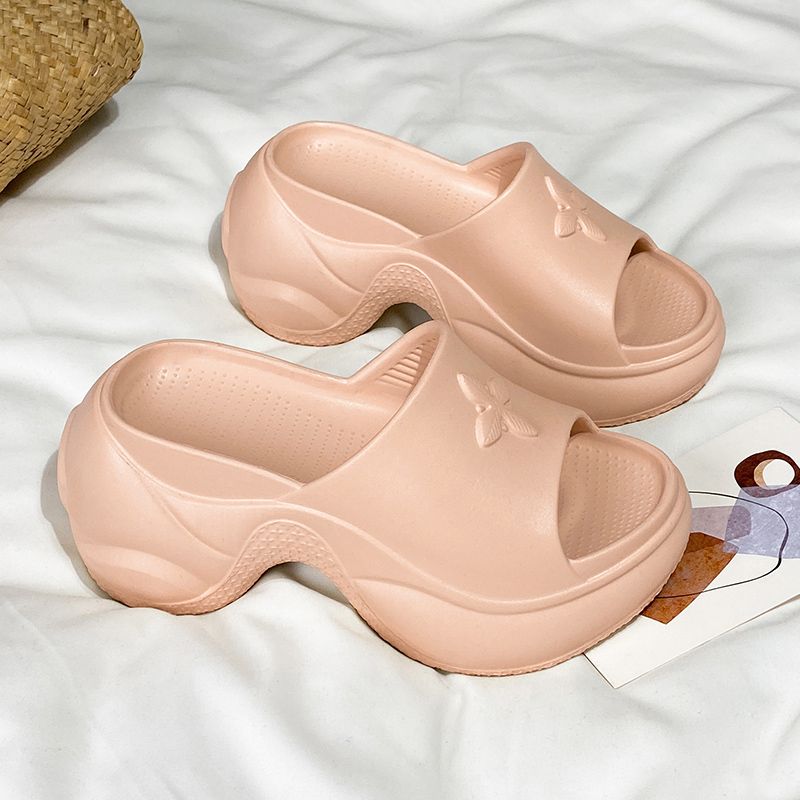 Summer new comfortable flat platform women's slippers platform platform sandals outdoor flip-flops