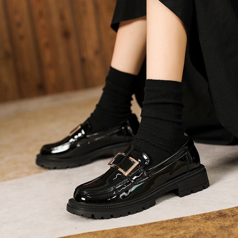 Women's loafers; retro British shoes; women's casual shoes