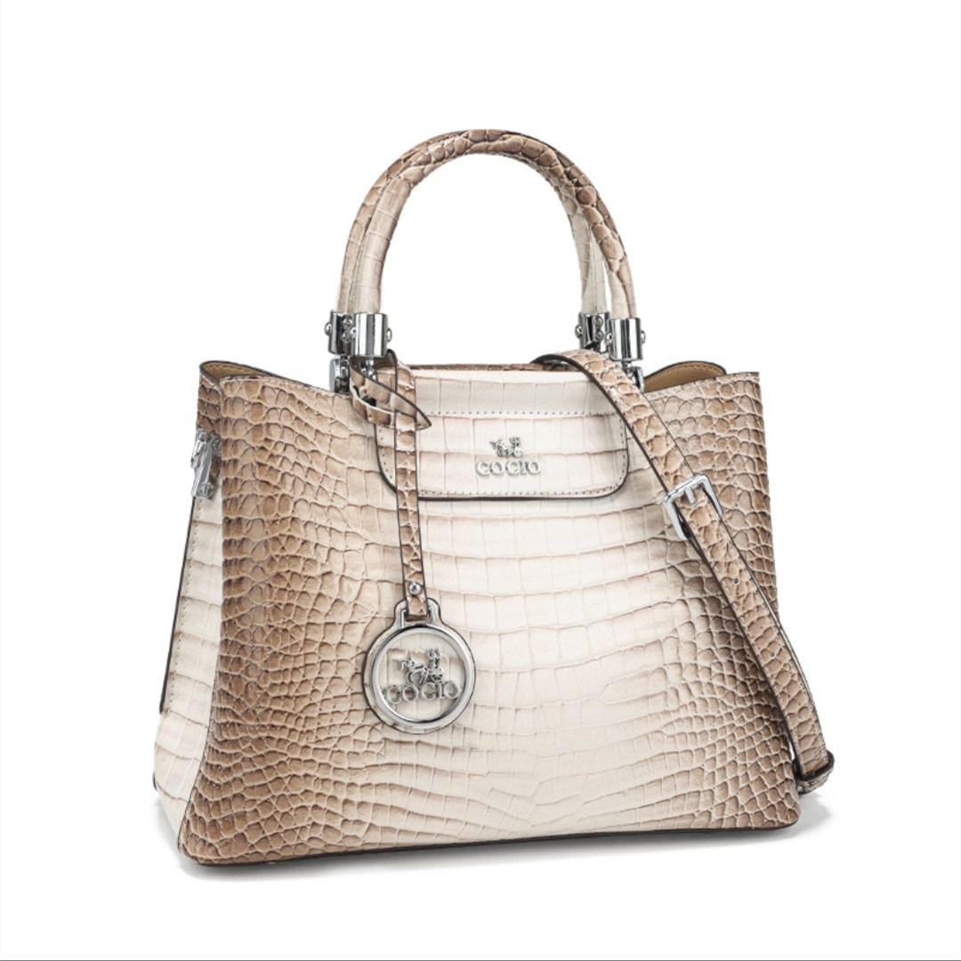 New Himalayan White Handbag Premium Texture Crocodile Cross Border Women's Bag Multi Compartment Women's Bag