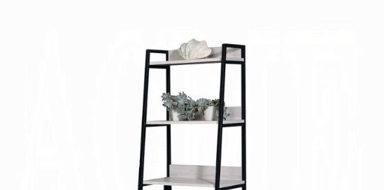 Wendral Natural & Black Finish 16"W Bookshelf