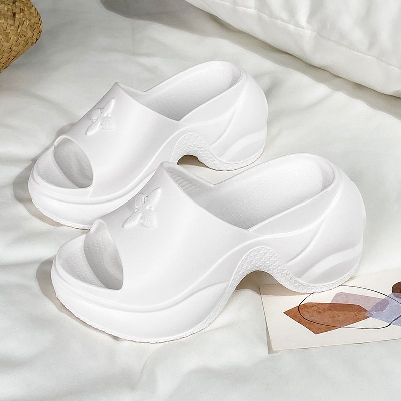Summer new comfortable flat platform women's slippers platform platform sandals outdoor flip-flops