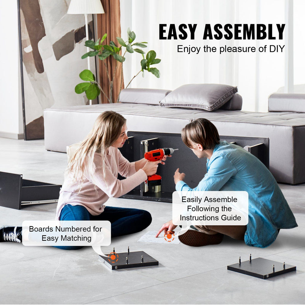 VEVOR Wall-Mounted Salon Workstation, Equipped with 3 Holders for Hair Dryers, Secure Drawer with Lock, Ideal for SPA, Hairdressing Salons, Home & Bathroom Use, in Sleek Black