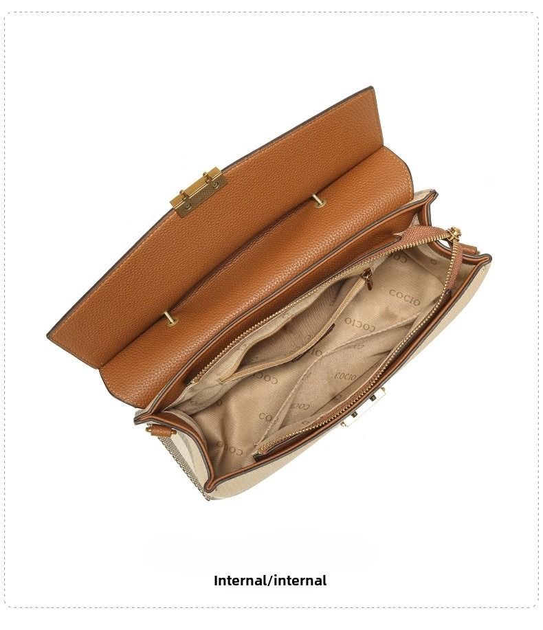 New advanced texture plaid handbag live hot models of fashion women's bags simple versatile new tide