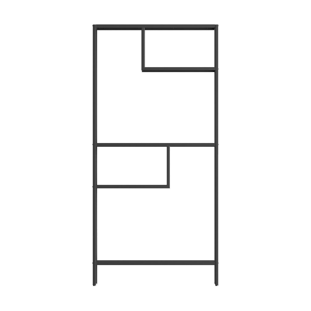 Modern Storage Shelf with 4 Compartments & Metal Legs, Freestanding Organizer,Book Shelves Display Shelves for Living Room, Bedroom, Home Office