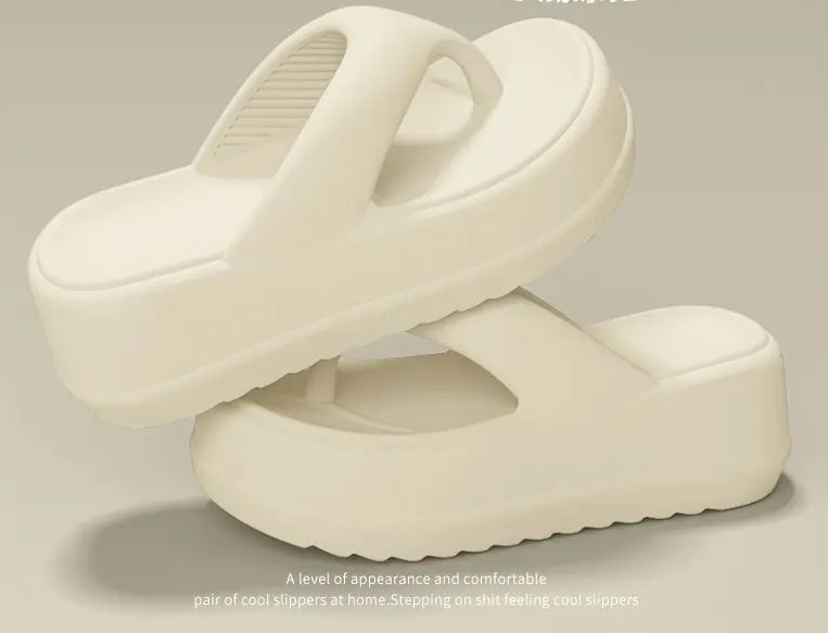 Summer new height-up women's flip-flops fashion trend everything with beach shoes slippers