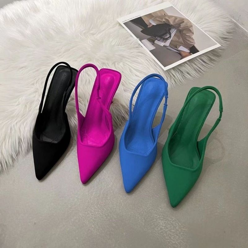 2024 Summer New Europe and The United States Large Size Fashion Pointed Sandals Temperament with French Women's Shoes